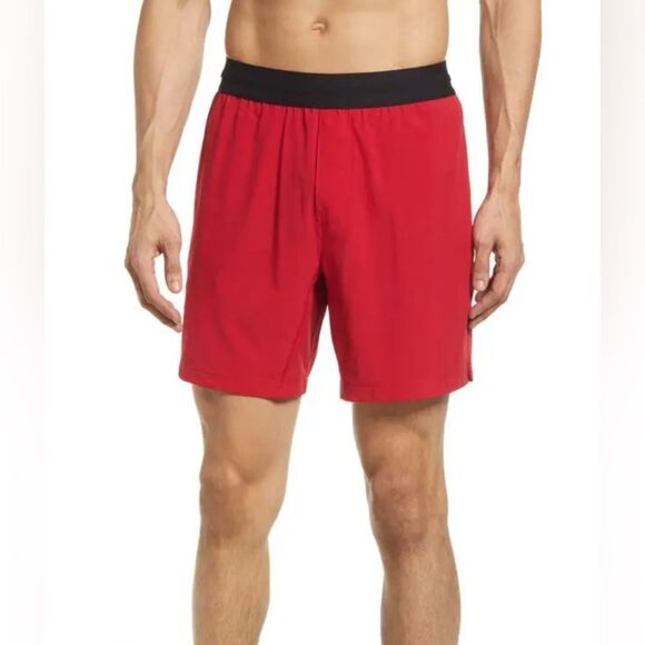 Rhone Men Mako 7” Red chili Unlined Performance Tech Shorts Sz medium CrossFit - Picture 1 of 5